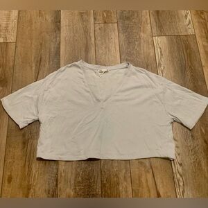 Zara Light blue V-Neck Crop Top